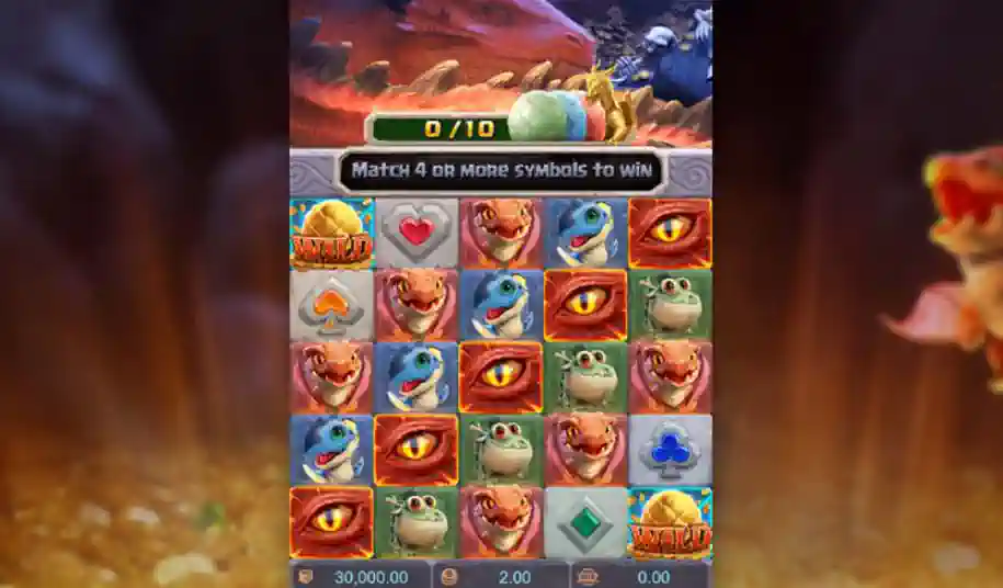 Interface do jogo Dragon Hatch Interface do jogo Dragon Hatch